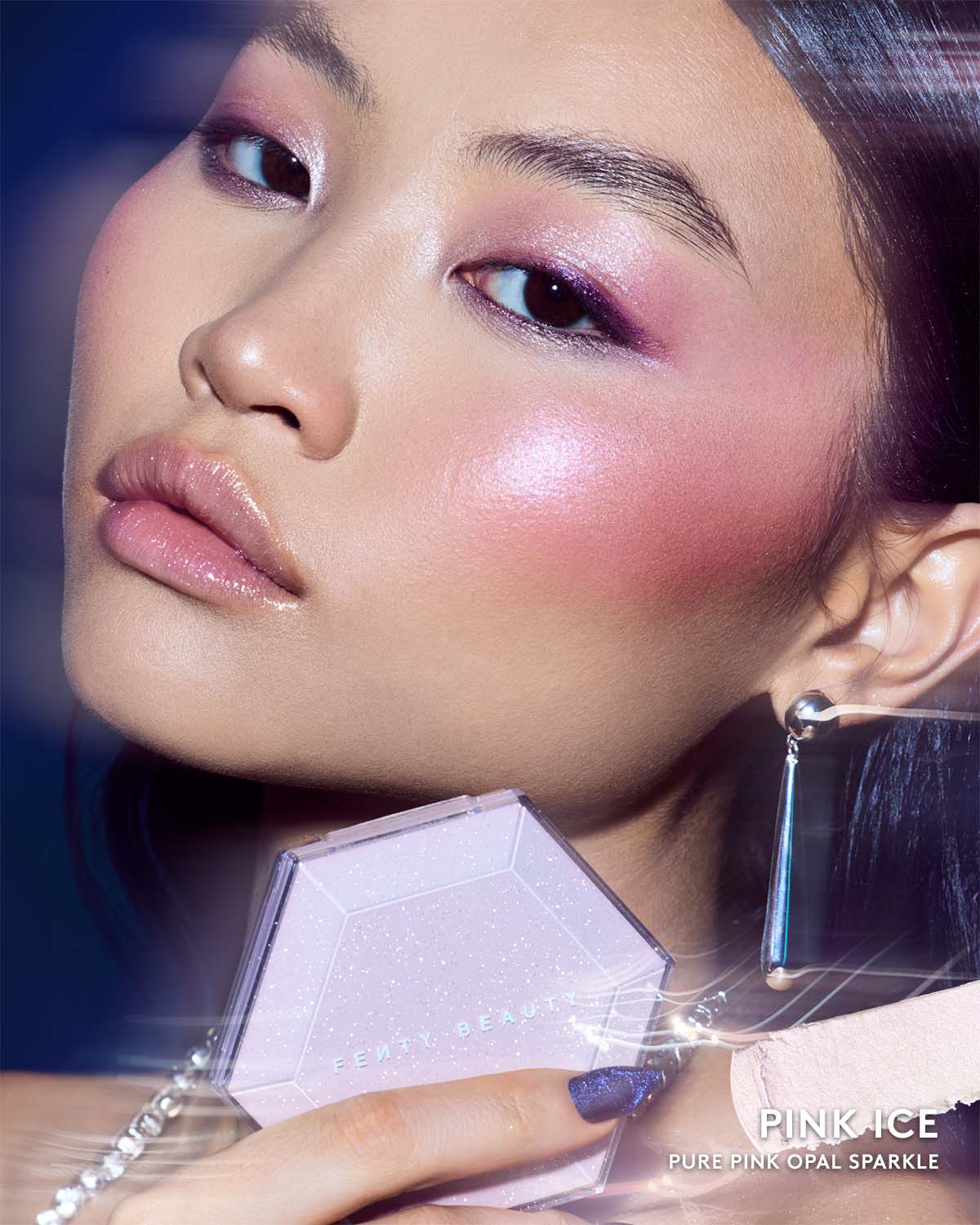 Diamond Bomb All-Over Diamond Veil — Pink Ice - Image 2