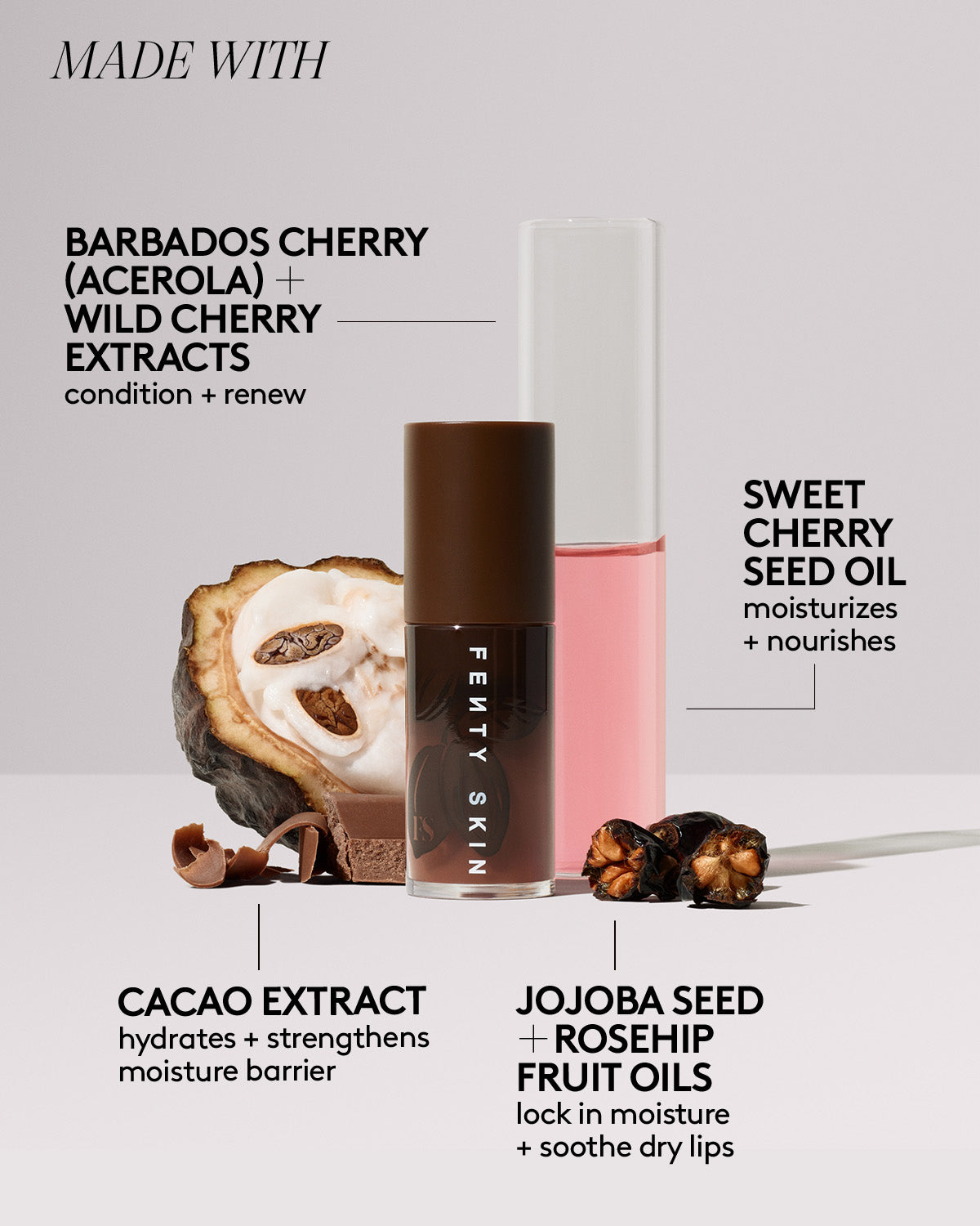 Fenty Treatz Hydrating + Strengthening Lip Oil — Cacao - Image 5