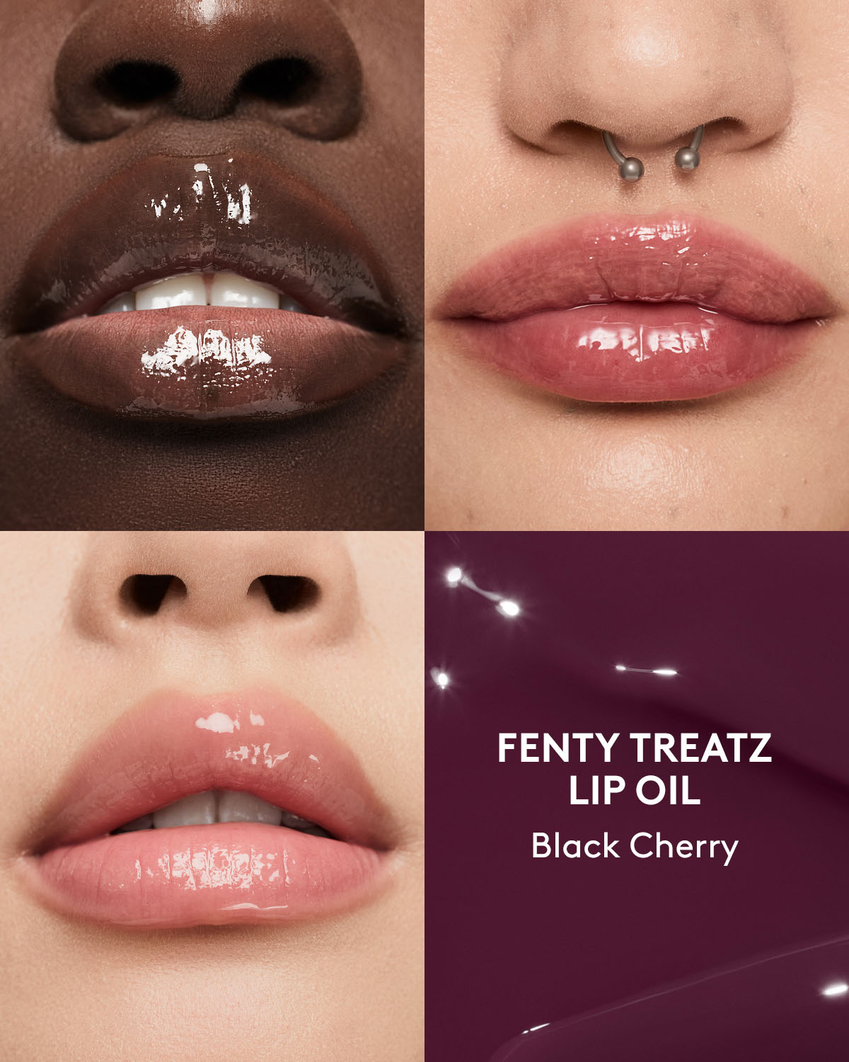 Fenty Treatz Hydrating + Strengthening Lip Oil — Black Cherry - Image 2