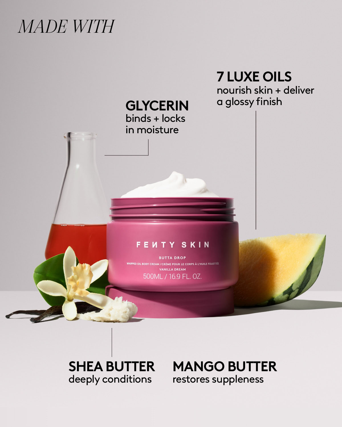 Jumbo Butta Drop Whipped Oil Body Cream with Tropical Oils + Shea Butter — Vanilla Dream - Image 4